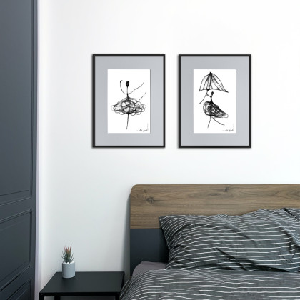 Maja Gajewska - grafika tech. mieszana - Autorska grafika z ramą (nr 88) foto #3