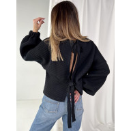 BLUZA WAFELKOWA / BLACK