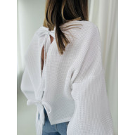 BLUZA WAFELKOWA / WHITE