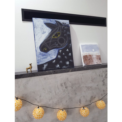 Gabriela Krawczyk - obrazy akryl - Zestaw dwóch obrazów 40x30 cm - konik Vincent i Olaf foto #2