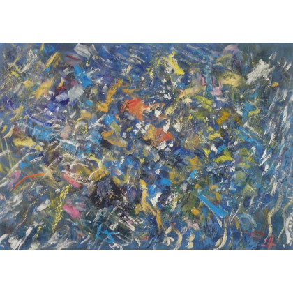 Eryk Maler - obrazy olejne - Niebieski, 70x100, 2024 foto #1