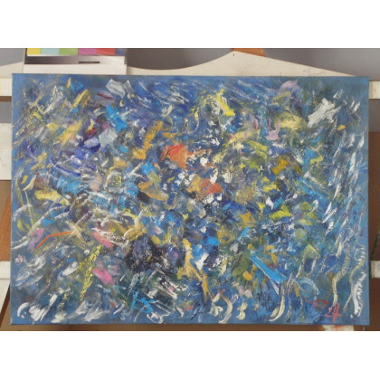 Eryk Maler - obrazy olejne - Niebieski, 70x100, 2024 foto #2
