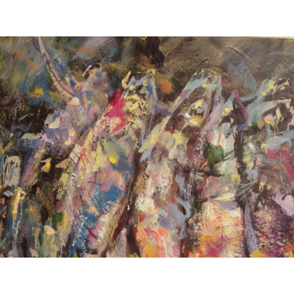 Eryk Maler - obrazy olejne - Ryby, wino, owoce, 120x80, 2024 foto #1