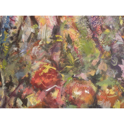 Eryk Maler - obrazy olejne - Ryby, wino, owoce, 120x80, 2024 foto #2