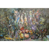 Koniec lata, ryby, 120x80, 2024