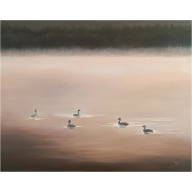 SPOTKANIE O ZMIERZCHU, OBRAZ OLEJNY 95X75