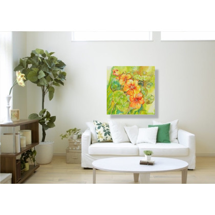 Jolanta Frankiewicz - obrazy akwarela - Nasturcje foto #3