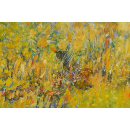 Wierzby, Jesień, 120x80 cm, 2024, Eryk Maler, obrazy olejne