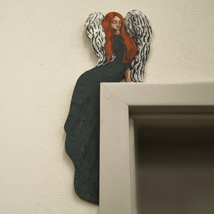 Odpoczynek Anioła... Ręcznie malowane., Anawa-art, obrazy tech. mieszana