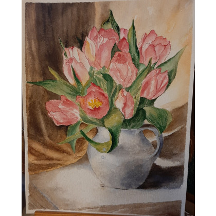 Tulipany Akwarela, Ewelina Gruszecka, obrazy akwarela