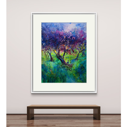 Anna Dziadkowiec-Bisztyga - obrazy akwarela - Jabłoniowy sad foto #1