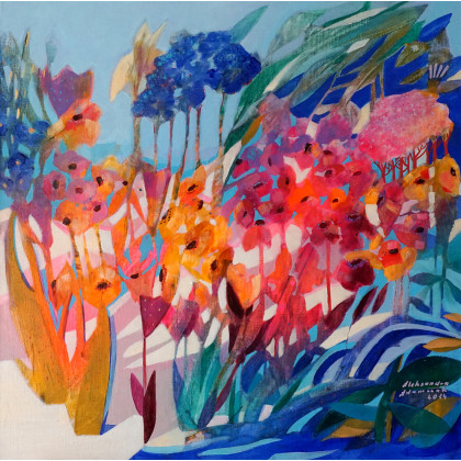 W słońcu 60 cm na 60 cm, Aleksandra Adamczak, obrazy akryl
