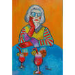 babcia z drinkami