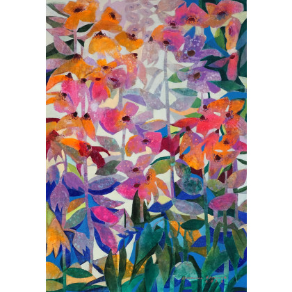 Dużo radości 90 cm na 60 cm, Aleksandra Adamczak, obrazy akryl