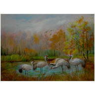 ŻURAWIE OBRAZ OLEJNY 50-70CM