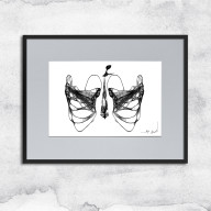 AUTORSKA GRAFIKA Z RAMĄ (NR 54) - ANIOŁ