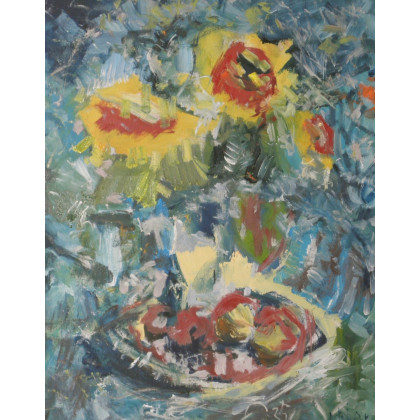 Słoneczniki, 65x80, 2025, Eryk Maler, obrazy olejne