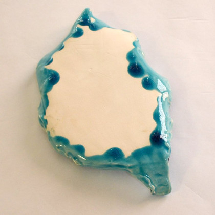 Anawa-art - naczynia - Turkusowy liść. Patera ceramiczna. foto #2
