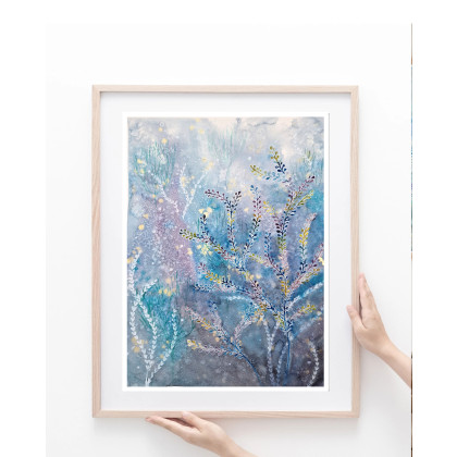 Akwarela A3. Rafa koralowa, Małgorzata Domańska ART, obrazy akwarela