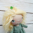 Lala - ŻABKA, dekoracja tekstylna, OOAK, pocket doll