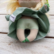 Lala - ŻABKA, dekoracja tekstylna, OOAK, pocket doll