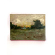 obraz olejny - atmospheric sunset over a meadow