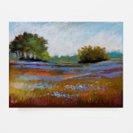 ŁĄKA- - RYSUNEK PASTELAMI