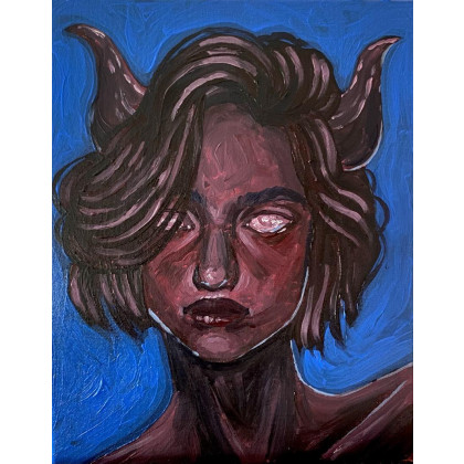 Portret kobiety, Maria Żmijewska, obrazy akryl