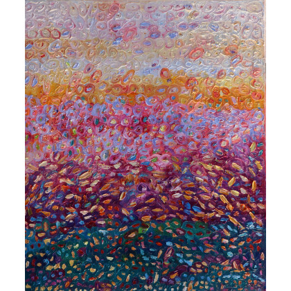 Abstrakcja purpurowa 80x100 cm, Magdalena Walulik , obrazy olejne
