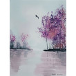 Akwarela Akwarelka Obraz pt. Nad Wodą 18 x 24 cm