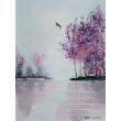 Akwarela Akwarelka Obraz pt. Nad Wodą 18 x 24 cm