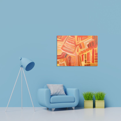 Kokumo Barbara Skowronek - obrazy akryl - Targowisko - obraz akrylowy 60x80 cm foto #1