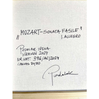 Irena Podolak - obrazy akryl - Mozart sonata Facile foto #4