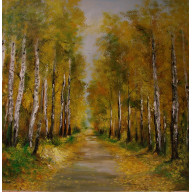 MAGICZNA ALEJA OBRAZ OLEJNY 70CM-70CM