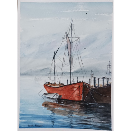Beata Rudecka - obrazy akwarela - Akwarela Akwarelka Obraz pt. Przy Kei 31 x 23 cm foto #2