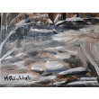 Bocian, malarstwo akrylowe, 50x40cm