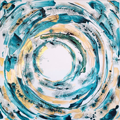 Dream 60x60 cm abstrakcja, Joanna Bilska, obrazy akryl