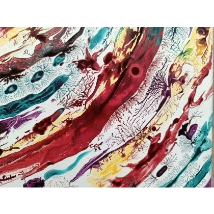 Joanna Bilska - obrazy akryl - Alive! 60x60 cm abstrakcja foto #1