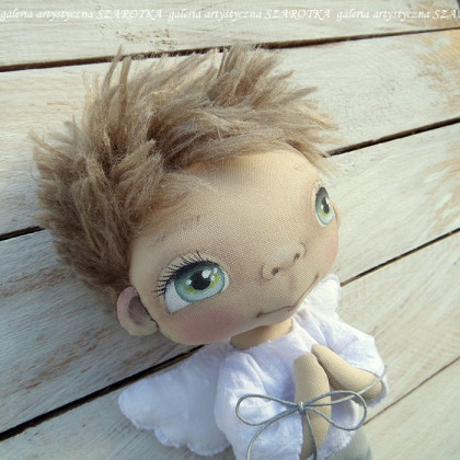 szarotka - anioły i aniołki - Aniołek lalka - dekoracja tekstylna, OOAK foto #2
