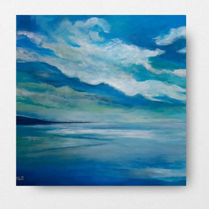 Morze   - obraz akrylowy 50/50 cm, Paulina Lebida, obrazy akryl