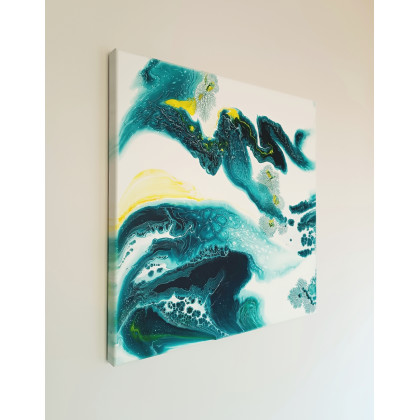 Joanna Bilska - obrazy akryl - Laguna 60x60 cm abstrakcja foto #1