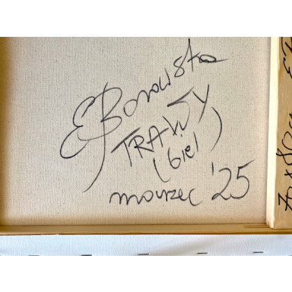Borowska - obrazy akryl - TRAWY (biel) foto #2