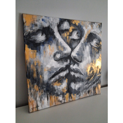 Monika Palichleb - obrazy akryl - Twarze, 50x50 cm foto #2