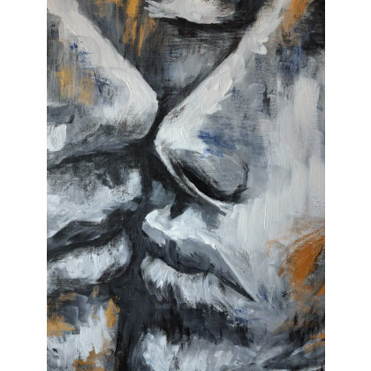 Monika Palichleb - obrazy akryl - Twarze, 50x50 cm foto #3