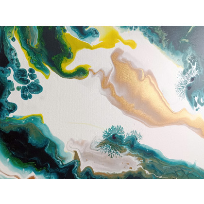 Joanna Bilska - obrazy akryl - Złote Piaski 70x70 cm abstrakcja foto #2