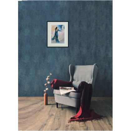 Joanna Tomczyk - obrazy akwarela - Zakochana w księżycu, Akwarela 23 x 31 cm foto #3