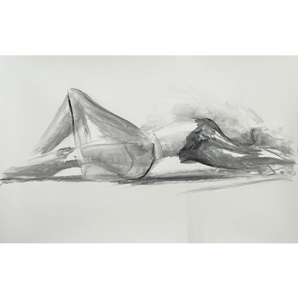 Alina Louka - rysunek węglem - Woman 100x68 foto #2