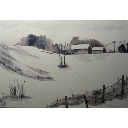 Beata Rudecka - obrazy akwarela - Akwarela Akwarelka Obraz pt. Onegdaj 26 x 18 cm foto #1