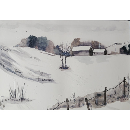 Beata Rudecka - obrazy akwarela - Akwarela Akwarelka Obraz pt. Onegdaj 26 x 18 cm foto #2