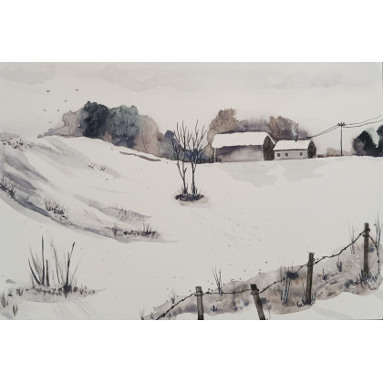 Beata Rudecka - obrazy akwarela - Akwarela Akwarelka Obraz pt. Onegdaj 26 x 18 cm foto #4